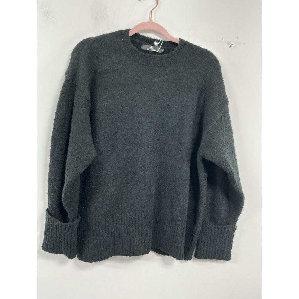 Womans Lillusory Pullover Long Sleeve Sweater Small Black Over Sized Heavy NWT